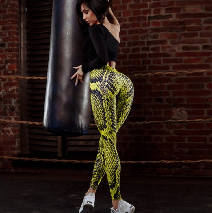 Frauen Schlange Gedruckt Leggings Frauen Push-Up Fitness