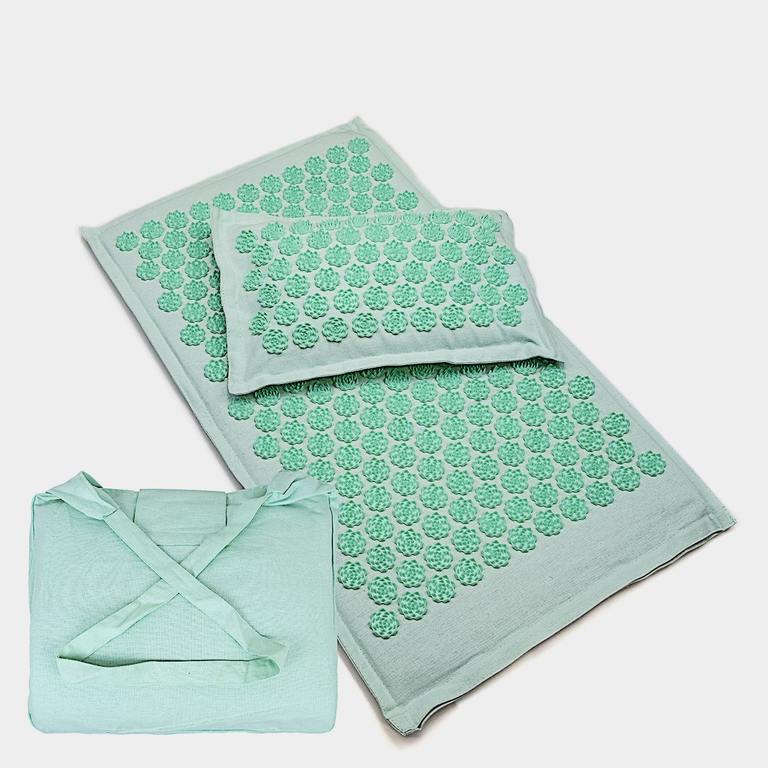 Triangle Lotus Linen Acupuncture Massage Yoga Mat Set