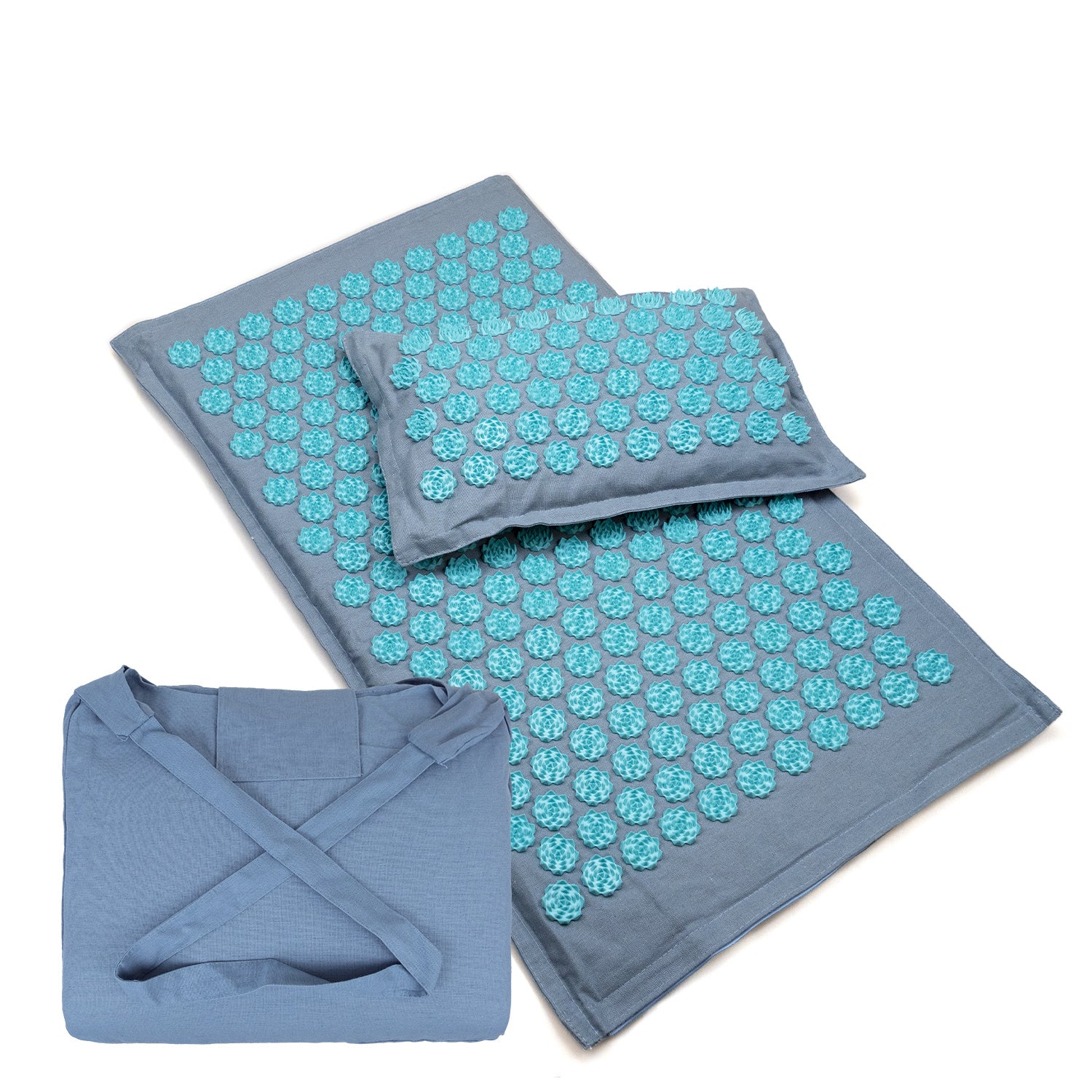 Triangle Lotus Linen Acupuncture Massage Yoga Mat Set