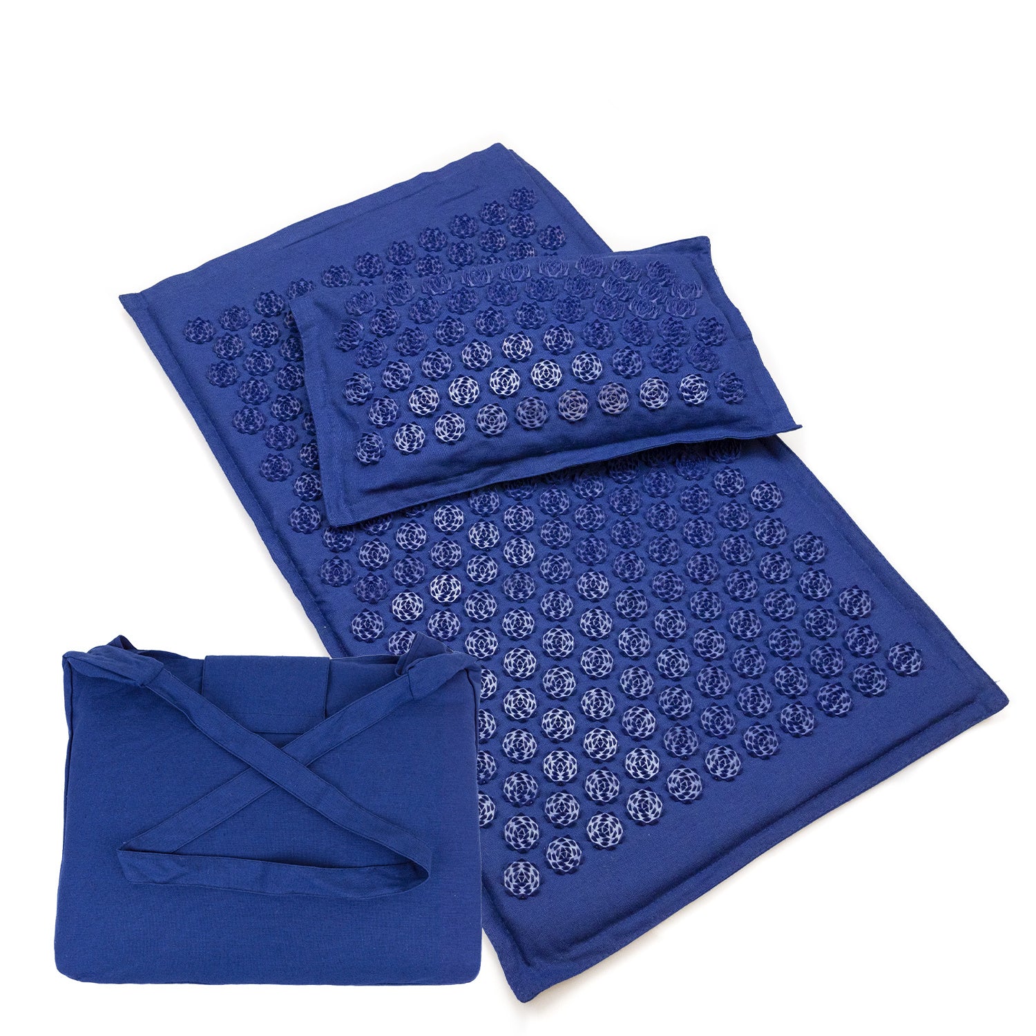 Triangle Lotus Linen Acupuncture Massage Yoga Mat Set