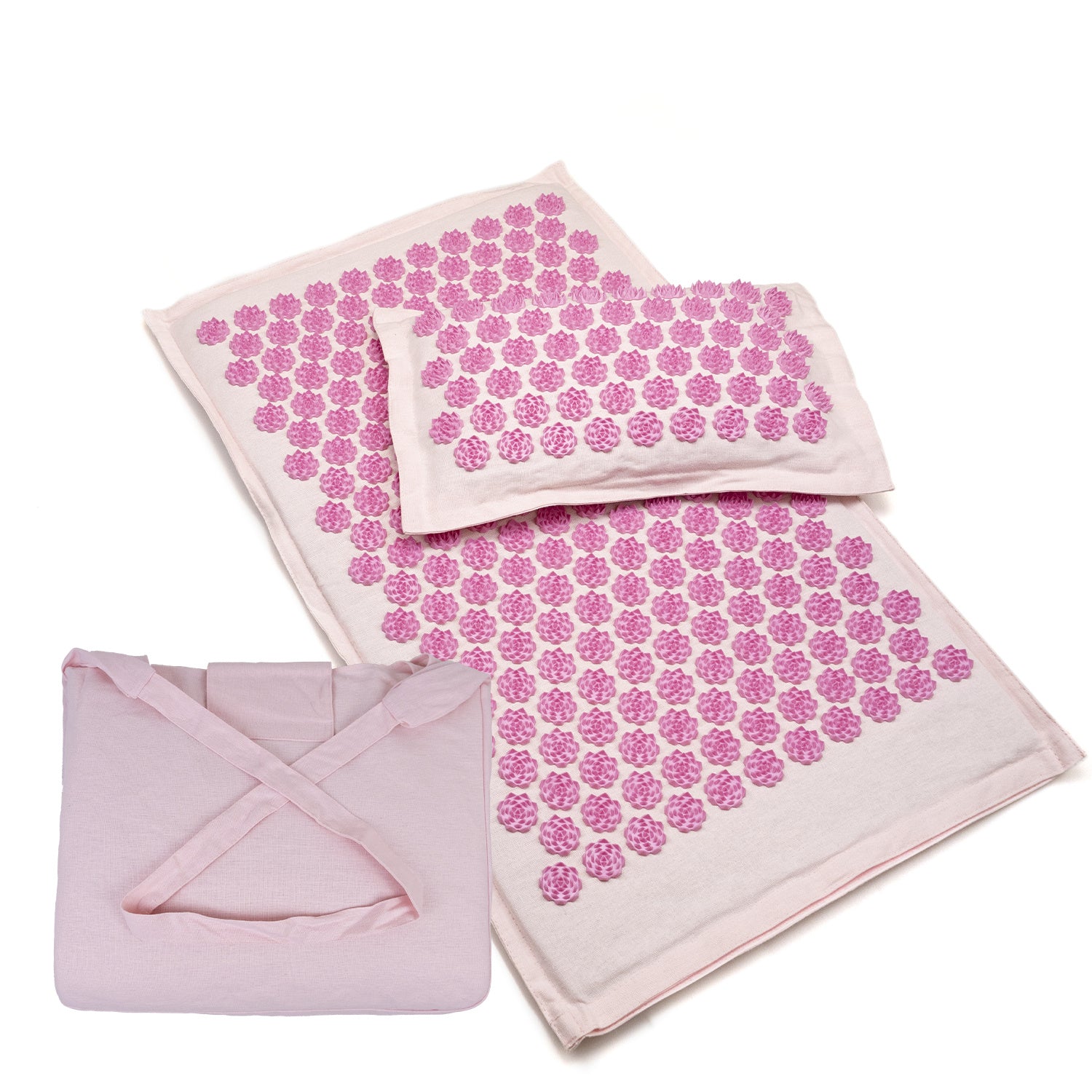 Triangle Lotus Linen Acupuncture Massage Yoga Mat Set