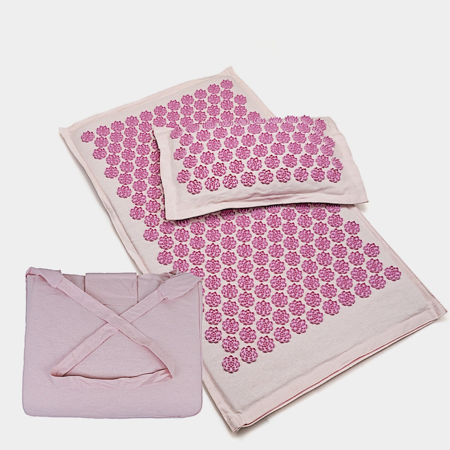 Triangle Lotus Linen Acupuncture Massage Yoga Mat Set