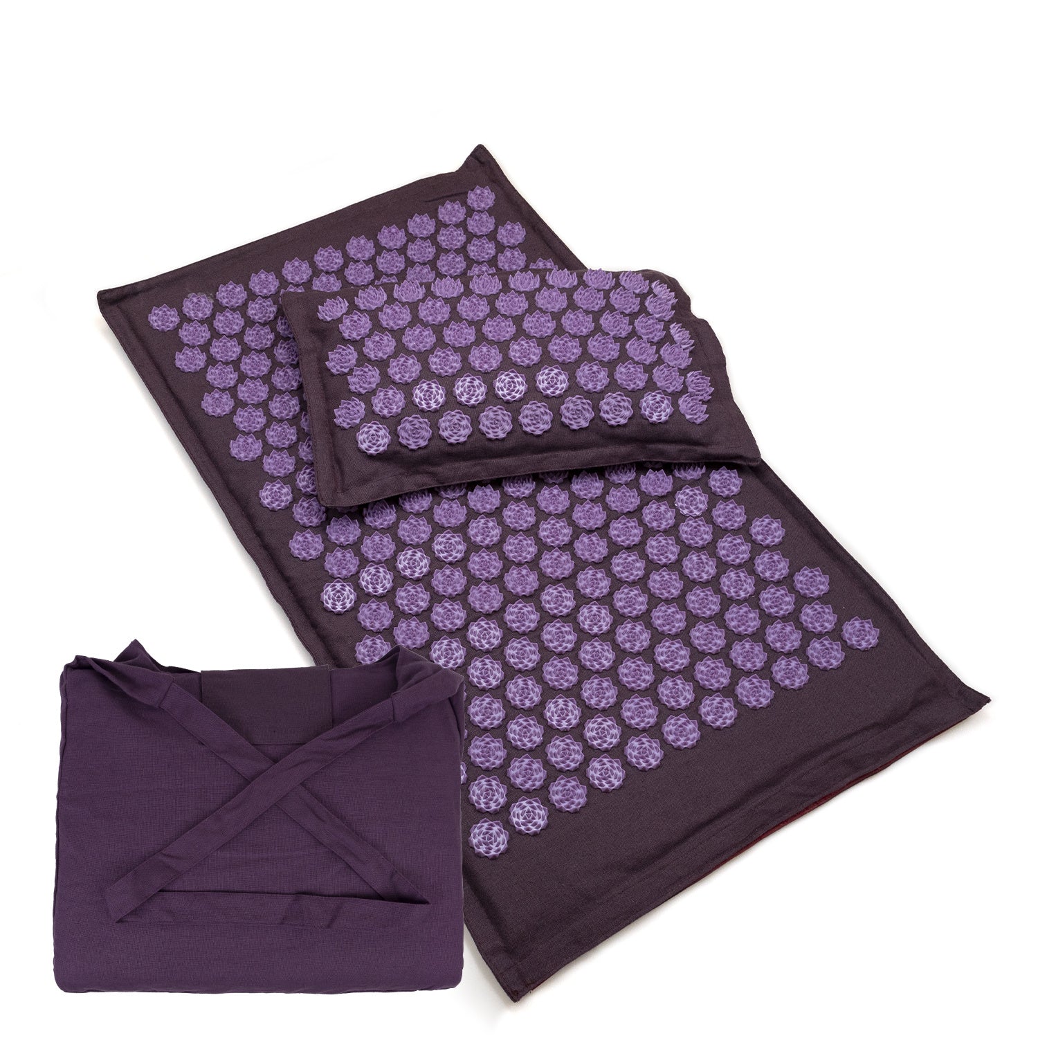 Triangle Lotus Linen Acupuncture Massage Yoga Mat Set