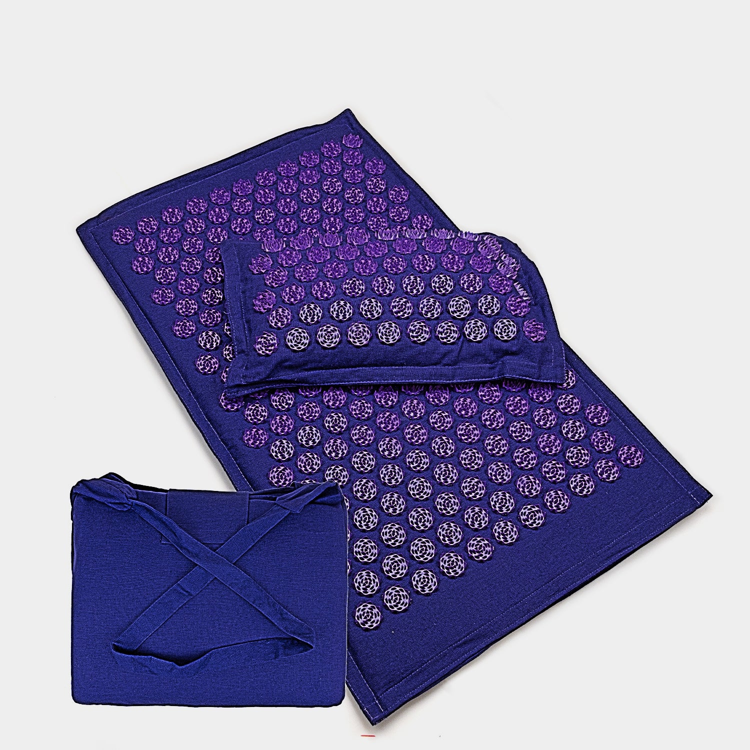 Triangle Lotus Linen Acupuncture Massage Yoga Mat Set