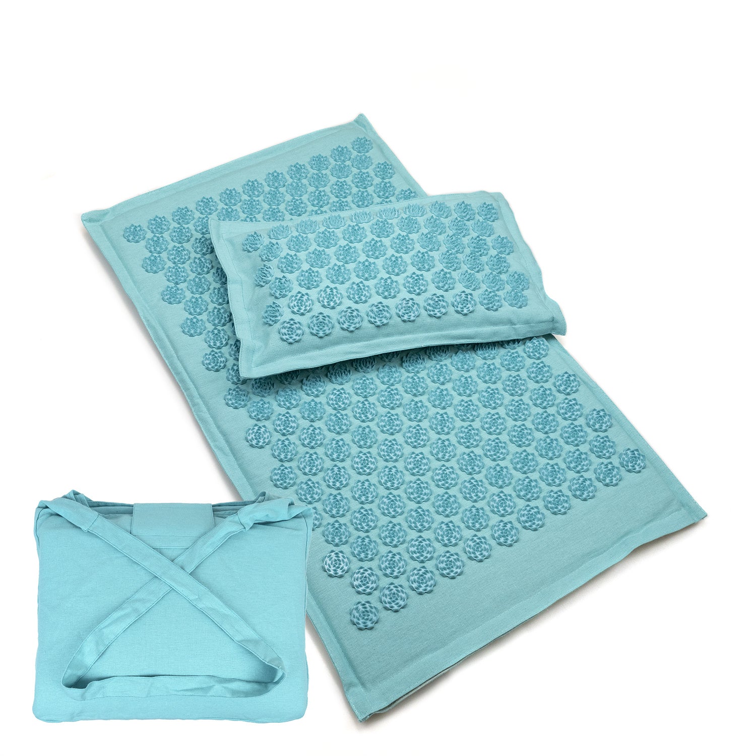 Triangle Lotus Linen Acupuncture Massage Yoga Mat Set
