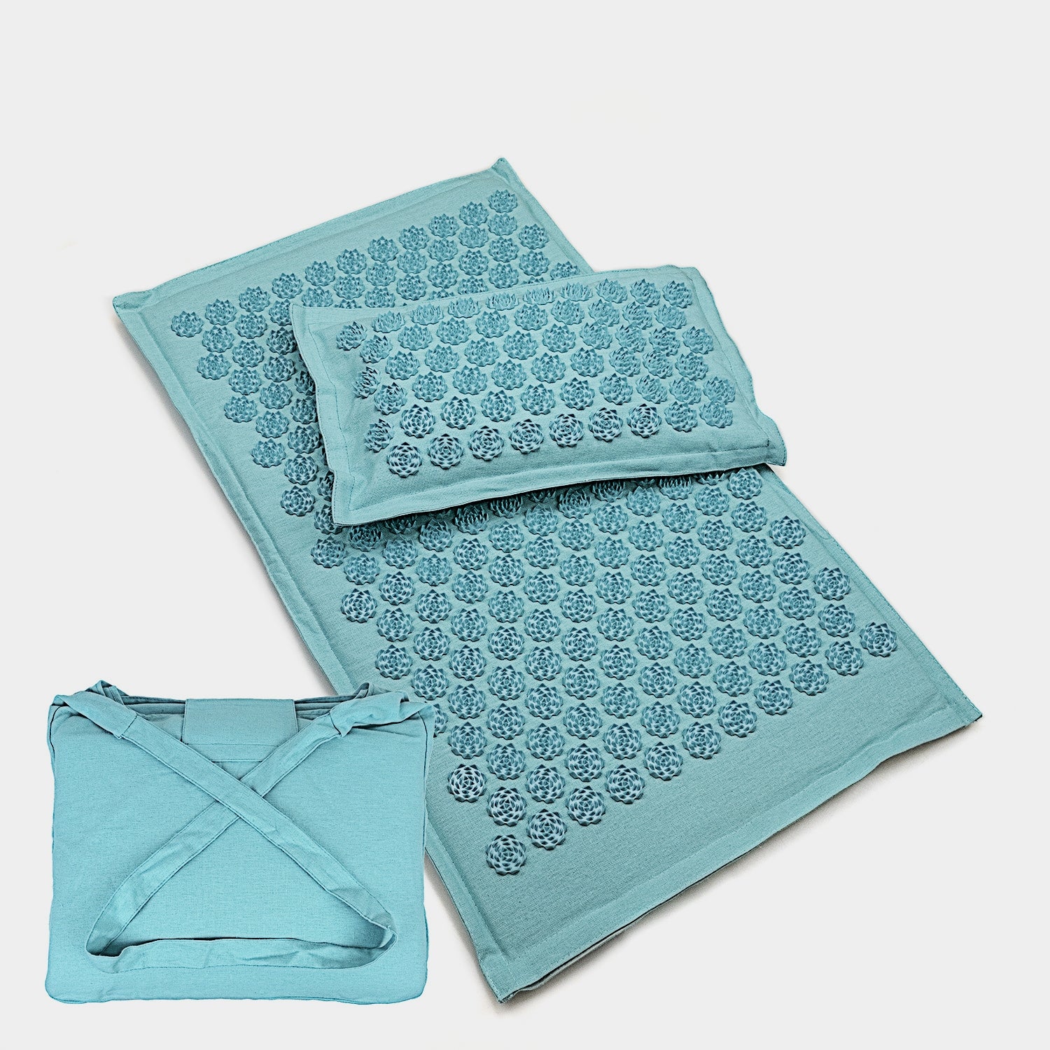 Triangle Lotus Linen Acupuncture Massage Yoga Mat Set
