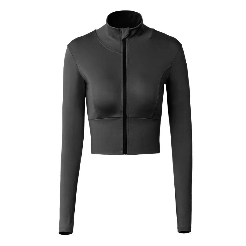 Long sleeve zipper yoga suit