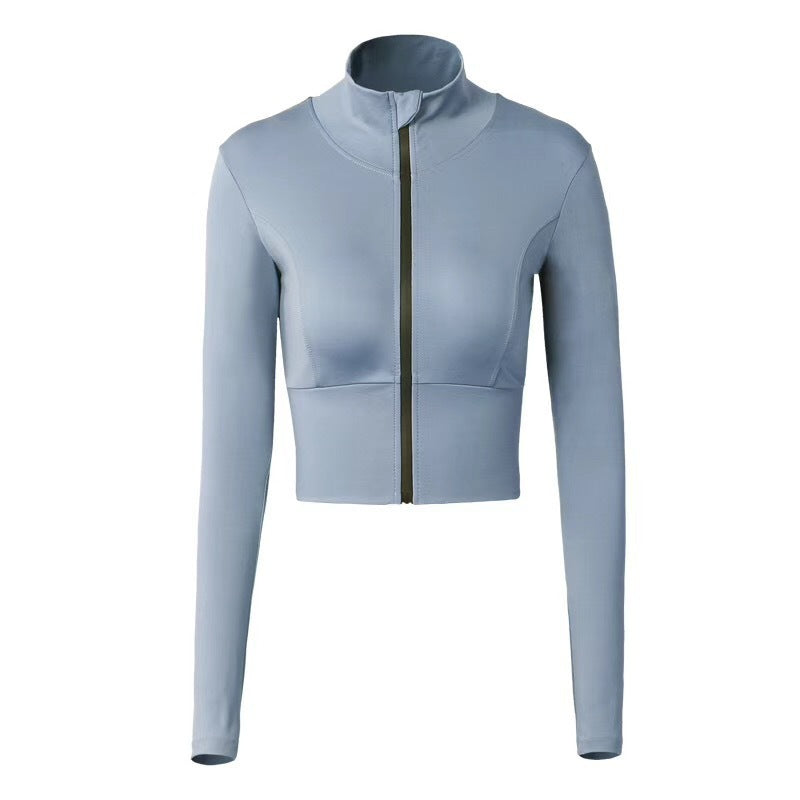 Long sleeve zipper yoga suit