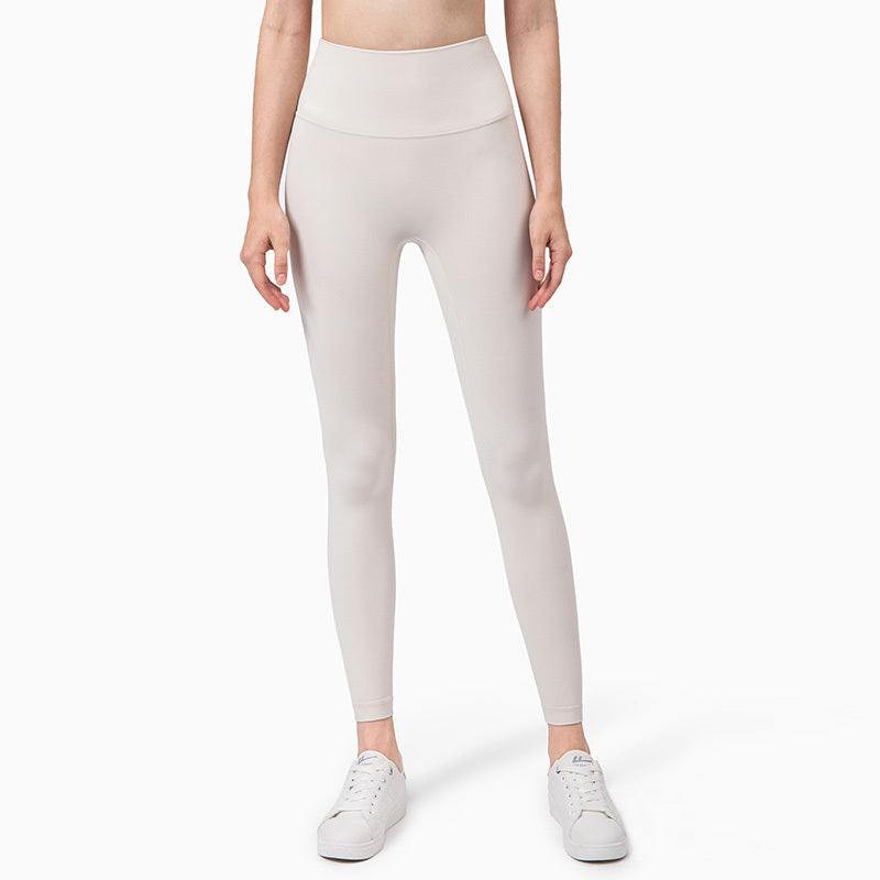 legging-seamless-taille-haute-beige-dos