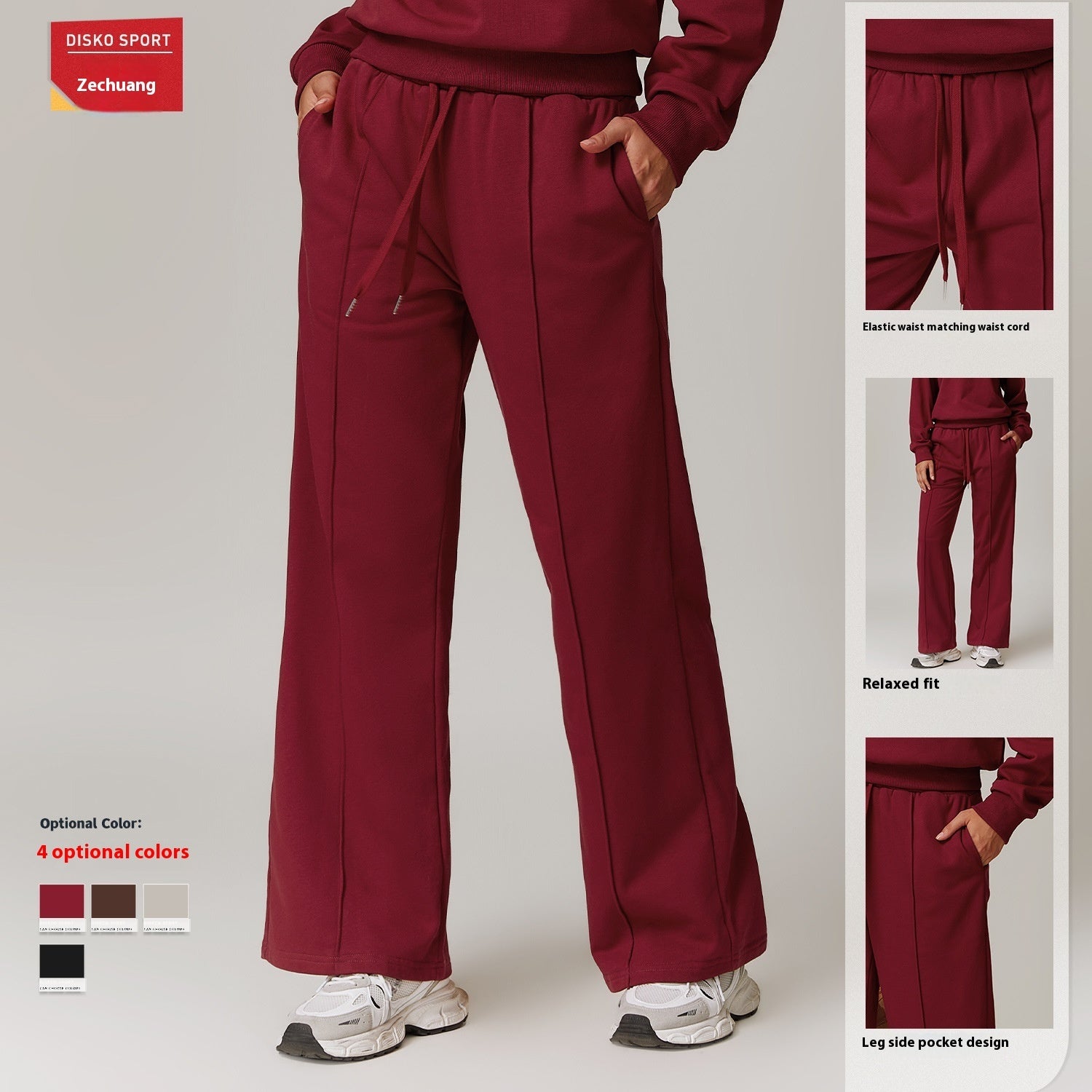 pantalon-yoga-pour-le-fitness-qualité-rouge