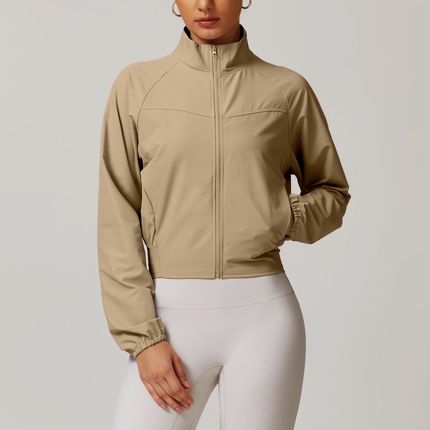 veste a zip sans capuche fitness 1